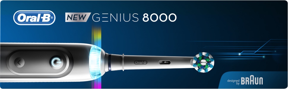 genius 8000 dual handle electric toothbrush white gen8000dh